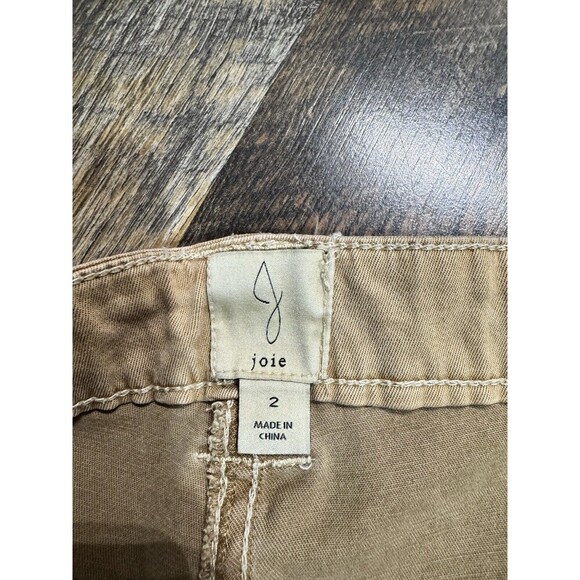 Joie Women Utility Pants Tan Khaki  Straight Leg Super Soft  Size 2 - Picture 3 of 8